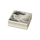 Prachtig klein meisje engel Radiant Light Halo Rubberstempel (Stempel)