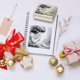 Prachtig klein meisje engel Radiant Light Halo Rubberstempel