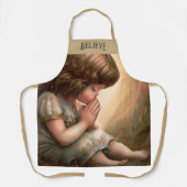 Prachtig klein meisje engel Radiant Light Halo Schort (Voorkant)