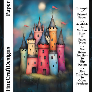 Prachtig Kleurig Sprookjes Kasteel CK2 Scrapbook P