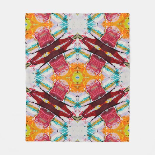 Prachtig Kleurrijk Abstract Schilderen Fleece Deken (Voorkant)