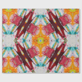 Prachtig Kleurrijk Abstract Schilderend Verpakkend Cadeaupapier (Vlak)