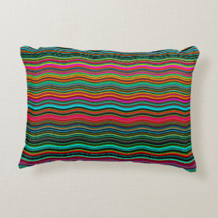 Prachtig kleurrijk avy Stripe Patroon Decoratief Kussen