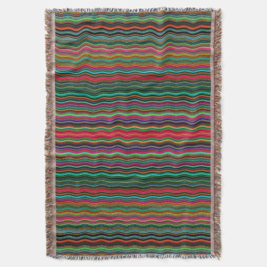 Prachtig kleurrijk avy Stripe Patroon Deken (Voorkant Verticaal)