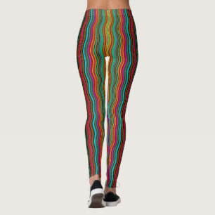 Prachtig kleurrijk avy Stripe Patroon Leggings