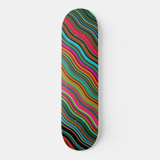 Prachtig kleurrijk avy Stripe Patroon Persoonlijk Skateboard (Voorkant)