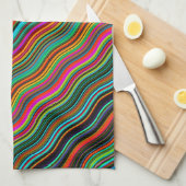 Prachtig kleurrijk avy Stripe Patroon Theedoek (Quarter Fold)