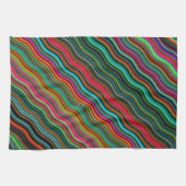 Prachtig kleurrijk avy Stripe Patroon Theedoek (Horizontaal)