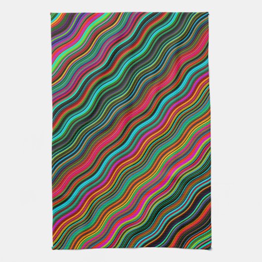 Prachtig kleurrijk avy Stripe Patroon Theedoek (Verticaal)