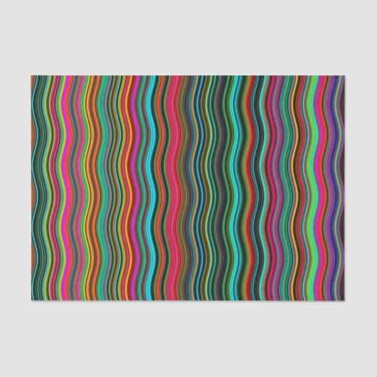 Prachtig kleurrijk avy Stripe Patroon Tissuepapier (Voorkant)