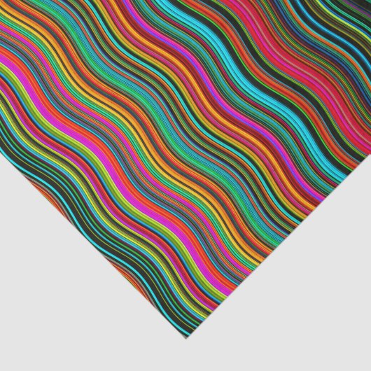 Prachtig kleurrijk avy Stripe Patroon Tissuepapier (Detail)