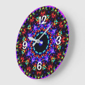 Prachtig kleurrijk blauw Kaleidoscooppatroon Grote Klok (Hoek)