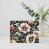 Prachtig kleurrijk bloem naadloos patroon feestdagenkaart (Staand voorkant)