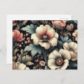 Prachtig kleurrijk bloem naadloos patroon feestdagenkaart (Voorkant / Achterkant)