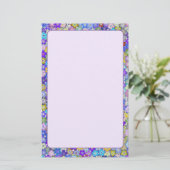 Prachtig kleurrijk bloemig Briefpapier (Staand voorkant)