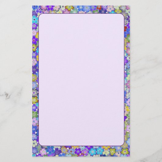 Prachtig kleurrijk bloemig Briefpapier (Voorkant)