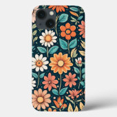 Prachtig kleurrijk Fun Bloem Patroon Case-Mate iPhone Case (Achterkant)
