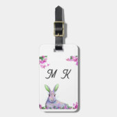 Prachtig kleurrijk konijn Bagagelabel (Voorkant verticaal)
