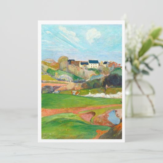 Prachtig kleurrijk landschap kaart (Staand voorkant)