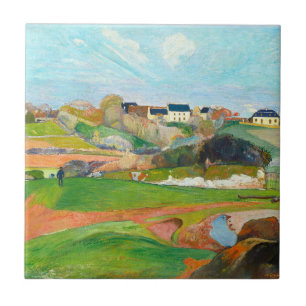 Prachtig kleurrijk landschap tegeltje