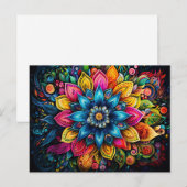 Prachtig kleurrijk Mandala Art geometrisch patroon Briefkaart (Voorkant / Achterkant)