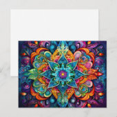 Prachtig kleurrijk Mandala Art geometrisch patroon Briefkaart (Voorkant / Achterkant)