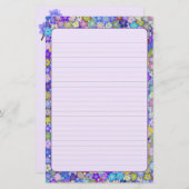 Prachtig kleurrijk met bloemen gevoerd Briefpapier (Voorkant / Achterkant)