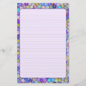 Prachtig kleurrijk met bloemen gevoerd Briefpapier (Voorkant)