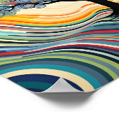 Prachtig kleurrijk Op Art tree poster (Hoek)