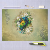 Prachtig kleurrijk paard met bloemen tissuepapier (Craft)