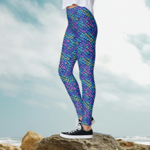 Prachtig Kleurrijke Zeemeermin Blauwe Paarse Roze  Leggings