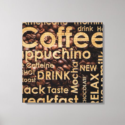 Prachtig koffie espresso ontwerp canvas afdruk (Voorkant)