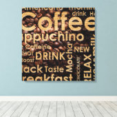 Prachtig koffie espresso ontwerp canvas afdruk (Insitu (Houten vloer))