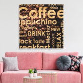 Prachtig koffie espresso ontwerp canvas afdruk (Insitu (Woonkamer))