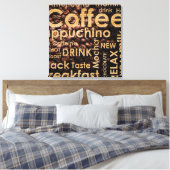 Prachtig koffie espresso ontwerp canvas afdruk (Insitu (Slaapkamer))