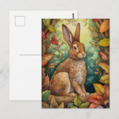 Prachtig konijn in het Autumn Forest Art Briefkaar Briefkaart (Voorkant / Achterkant)