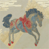 Prachtig Koningsblauw Paard Sticker (Voorkant)