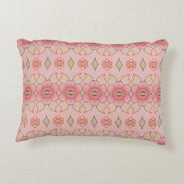 Prachtig koraal en groen accent kussen