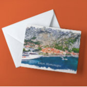 Prachtig Kotor Bay Montenegro Panorama Uitzicht Briefkaart