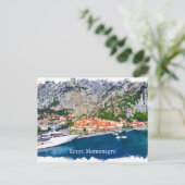 Prachtig Kotor Bay Montenegro Panorama Uitzicht Briefkaart (Staand voorkant)