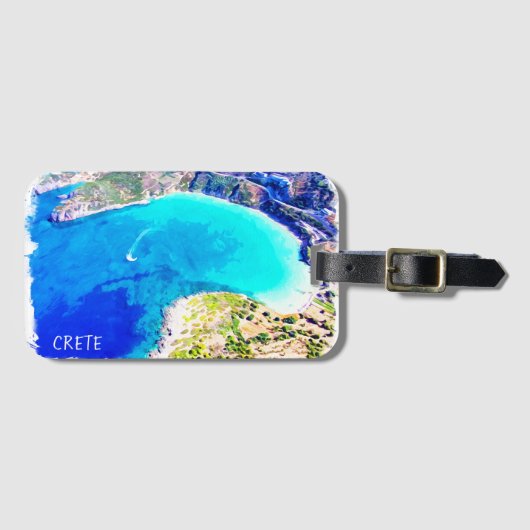 Prachtig Kreta Griekenland Panorama Uitzicht Bagagelabel (Voorkant (horizontaal))