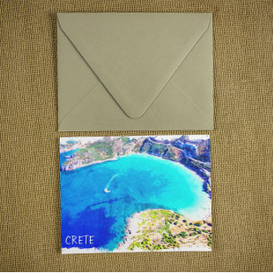 Prachtig Kreta Griekenland Panorama Uitzicht Briefkaart