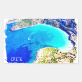Prachtig Kreta Griekenland Panorama Uitzicht Rechthoekige Sticker (Voorkant)