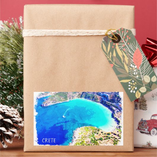 Prachtig Kreta Griekenland Panorama Uitzicht Rechthoekige Sticker (Feestdagen)