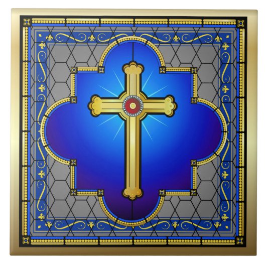 Prachtig kruis tegeltje (Voorkant)