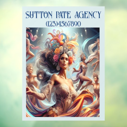 PRACHTIG Kunstmodel / Dansende Vrouw Raamsticker (Vel 3)