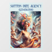 PRACHTIG Kunstmodel / Dansende Vrouw Raamsticker (Vel)