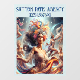 PRACHTIG Kunstmodel / Dansende Vrouw Raamsticker