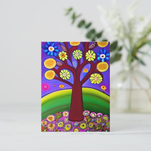 Prachtig kunstwerk | Contact houden Briefkaart (Staand voorkant)