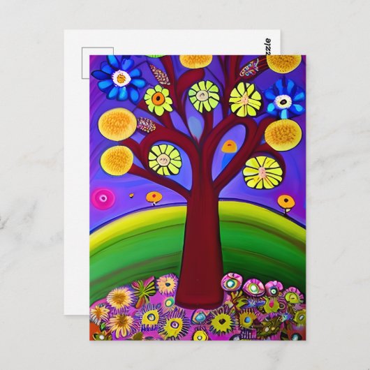 Prachtig kunstwerk | Contact houden Briefkaart (Voorkant / Achterkant)